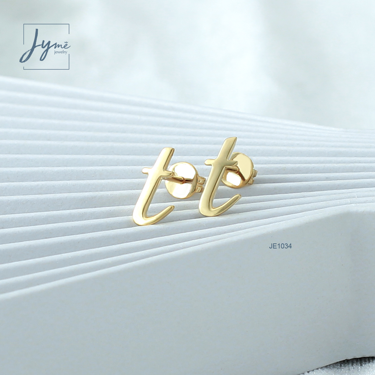 Bông tai chữ T vàng tây 10K JE1034 Jyme Jewelry - Trang Sức Vàng ...